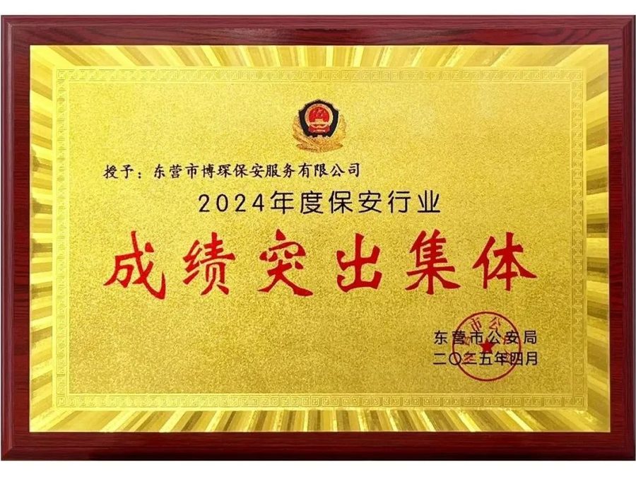 2024年度保安行业成绩突出集体