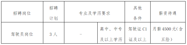 东营博琛人力资源有限公司第二次公开招聘驾驶员简章